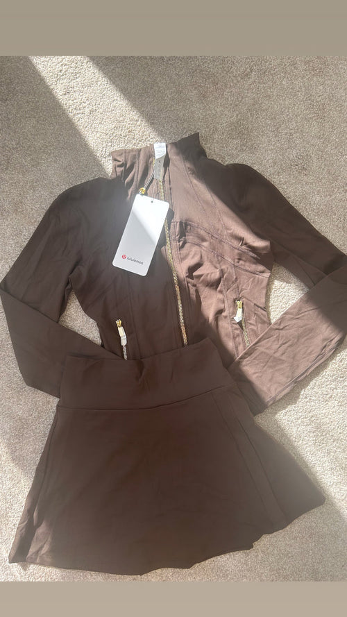 Brown Lulu skirt set