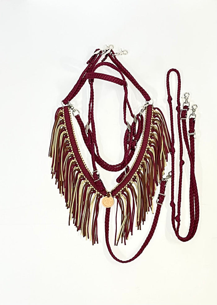 Burgundy and gold  Tack set