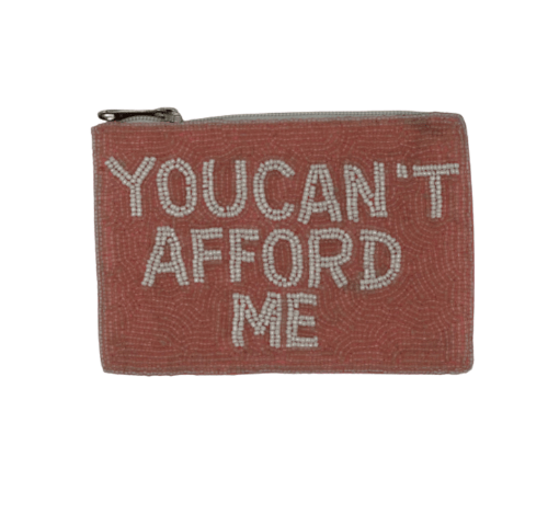 Saint Austen Company Can't Afford Me Beaded Bag