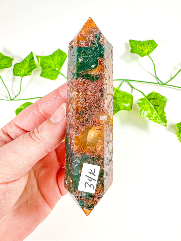 Carnelian & Moss Agate DT (34K)