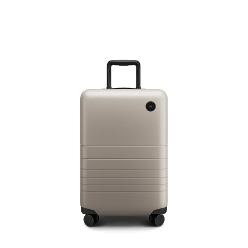 Desert Taupe Scaled | Front view of Carry-On Plus in Desert Taupe