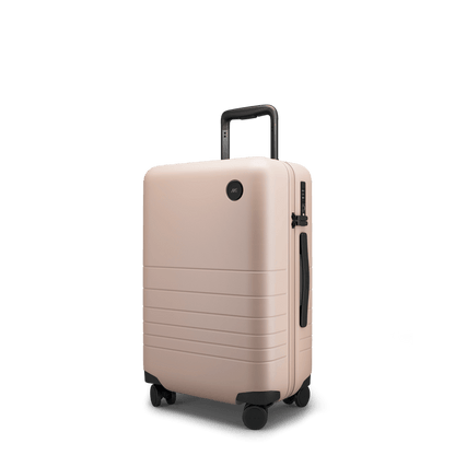 Rose Quartz Hover | Angle view of Carry-On Plus in Rose Quartz