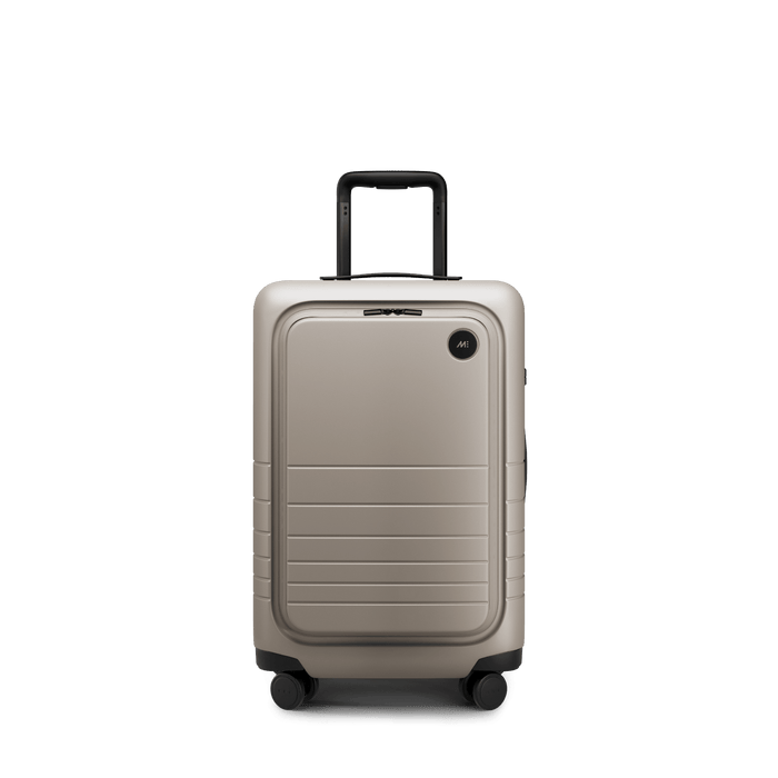 Desert Taupe Scaled | Front view of Carry-On Pro Plus in Desert Taupe