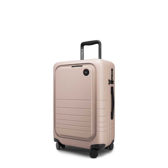 Rose Quartz Hover | Angle view of Carry-On Pro Plus in Rose Quartz