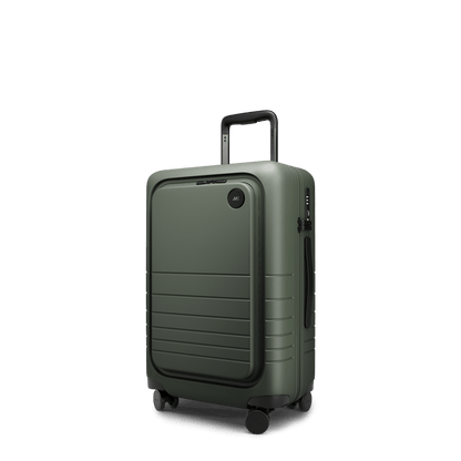 Olive Green Hover | Angle view of Carry-On Pro Plus in Olive Green