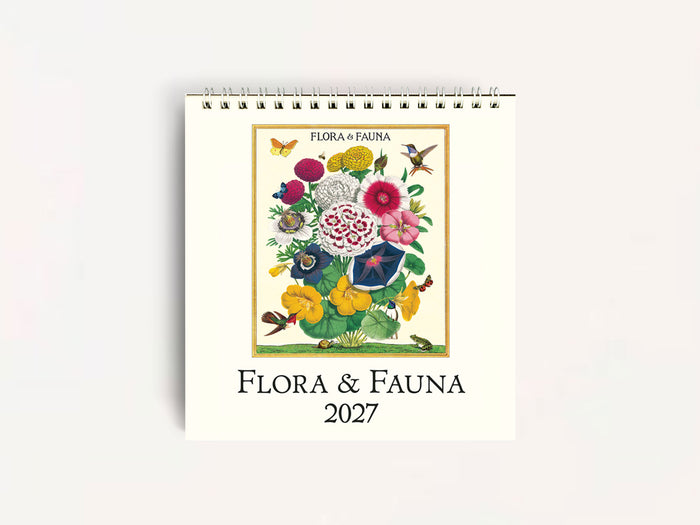 Cavallini 2027 DESK Calendar - Flora & Fauna