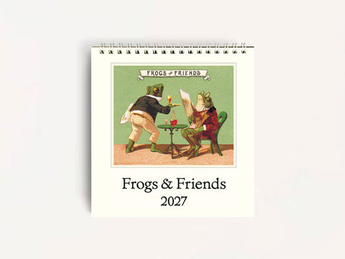 Cavallini 2027 DESK Calendar - Frogs & Friends