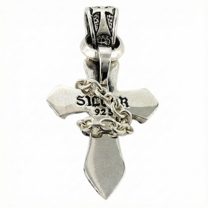 Back of the cross pendant showing "SILVER 925" stamp ensuring authenticity.