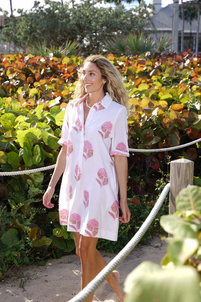 Charlotte Dress Hydrangea Pink