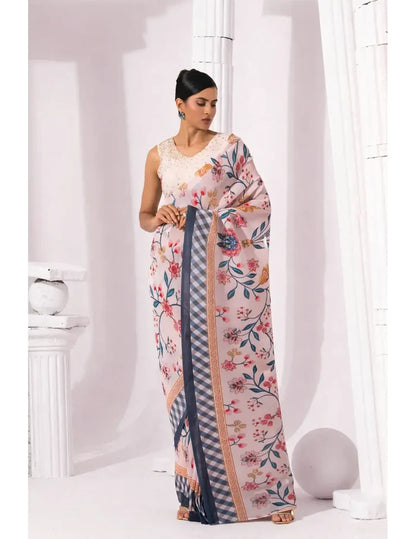 Checks & Whimsy Pre-Draped Saree