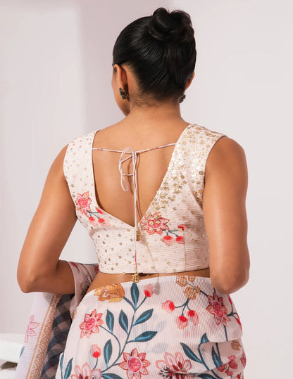 Checks & Whimsy Pre-Draped Saree