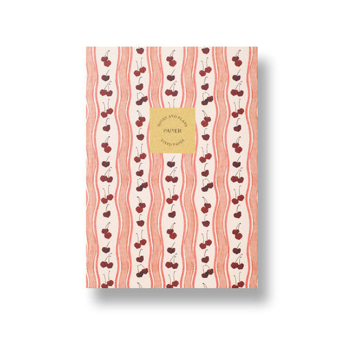 Papier Lined Notebook, A5 Softcover - Cherry Wave