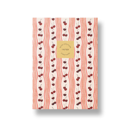 Papier Lined Notebook, A5 Softcover - Cherry Wave