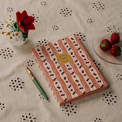Papier Lined Notebook, A5 Softcover - Cherry Wave