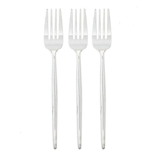 Luxe Party Chic Silver Forks, Plastic