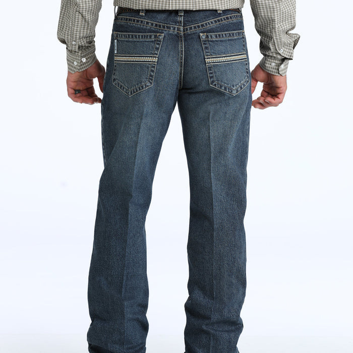 Cinch Men's White Label Relaxed Straight Jean in Dark Stone