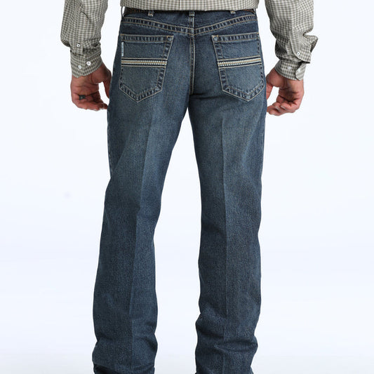 Cinch Men's White Label Relaxed Straight Jean in Dark Stone