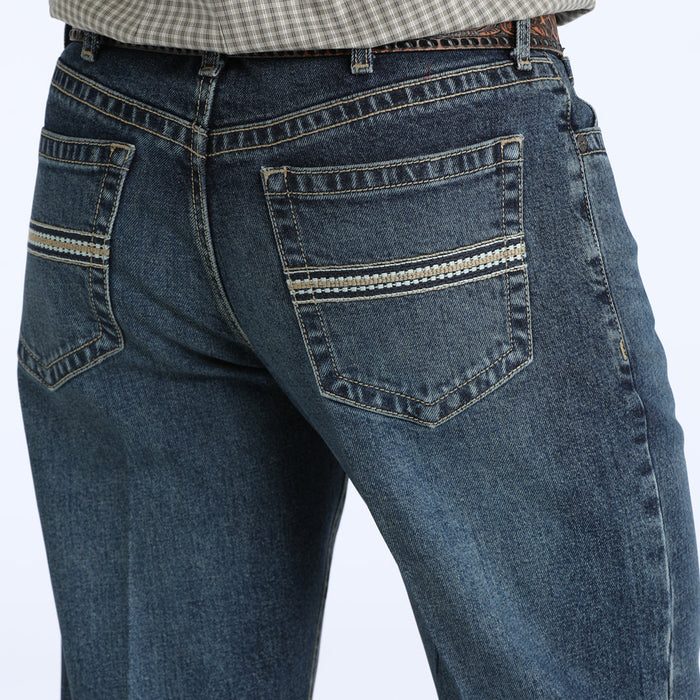 Cinch Men's White Label Relaxed Straight Jean in Dark Stone