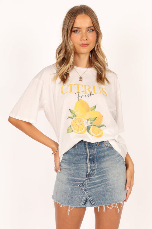 Petal and Pup USA TOPS Citrus Tee - White