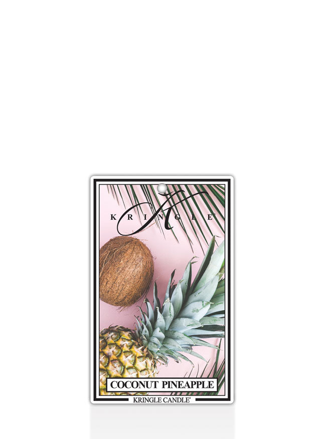Kringle Candle Coconut Pineapple candle packaging on a white background