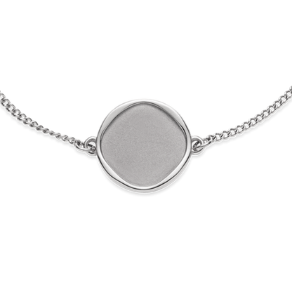 Engravable Coin Armkette Silber