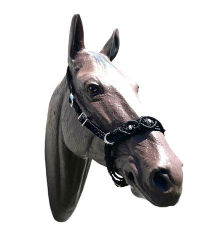 Complete Bitless Bridle macrame beaded hackamore with simple headstall