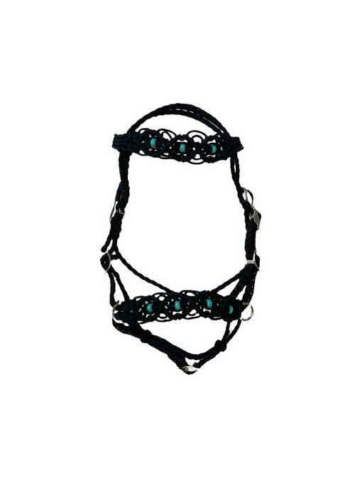 complete Bitless bridle side pull hackamore in my beaded  style