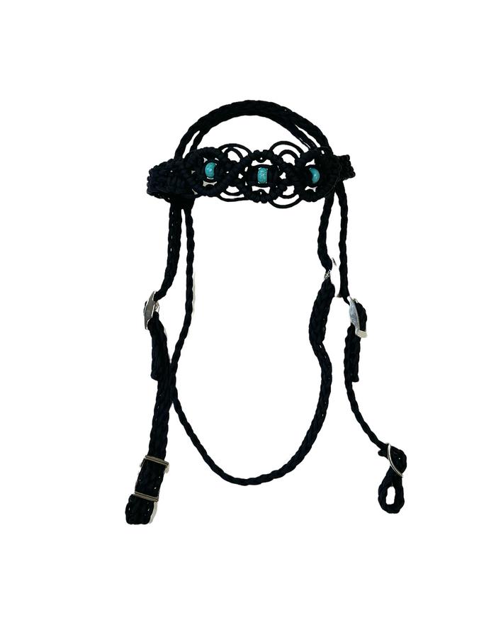 complete Bitless bridle side pull hackamore in my beaded  style
