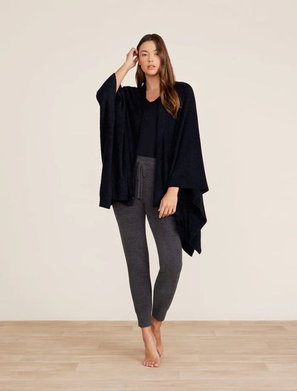 woman wearing black shawl