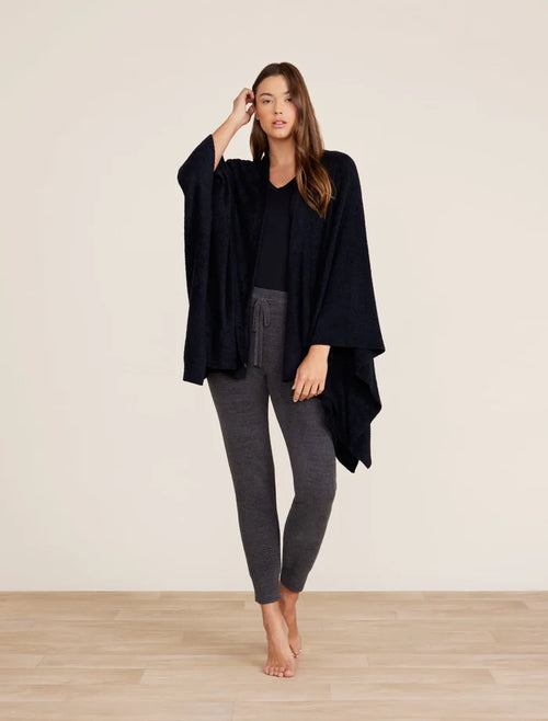 woman wearing black shawl