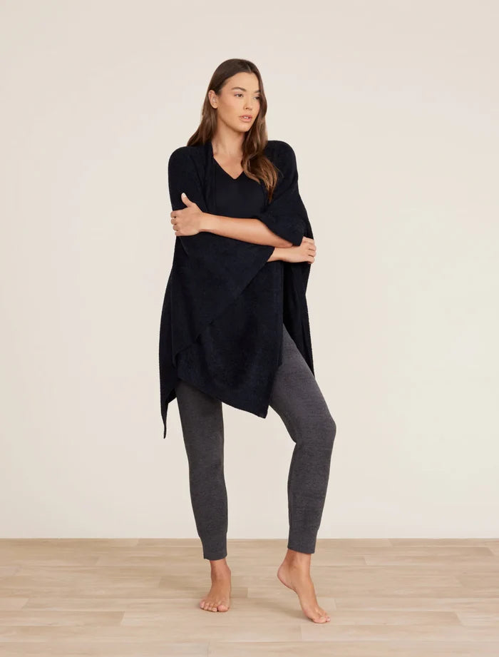 woman wearing black shawl
