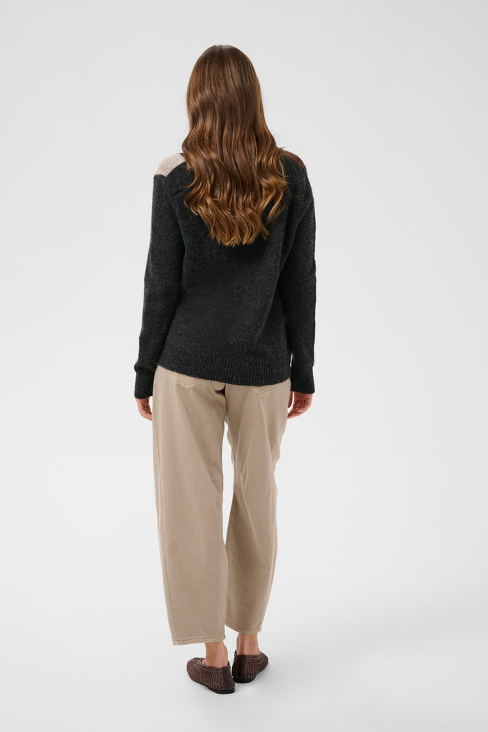 Cream 10615298 CRHope Knit Jumper back view on model Shop Cream at Dotique