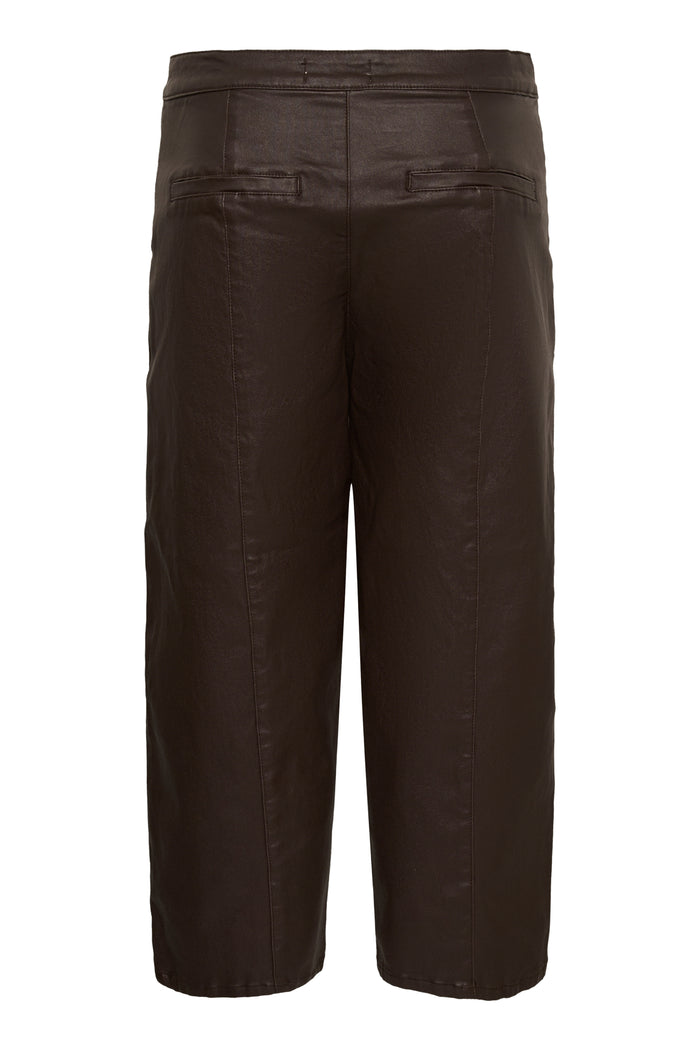 Cream 10615348 CRWinni Coated Ankle Trousers in Java Brown. Shop Cream at Dotique.