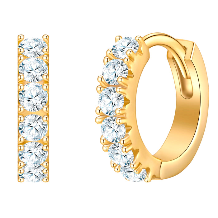 Creolen CLASSIC mit Zirkonia gelbgold