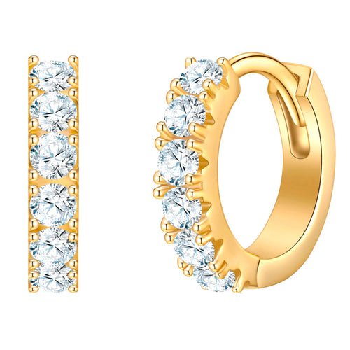 Creolen CLASSIC mit Zirkonia gelbgold