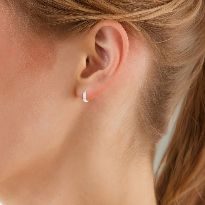 Creolen CLASSIC mit Zirkonia silber