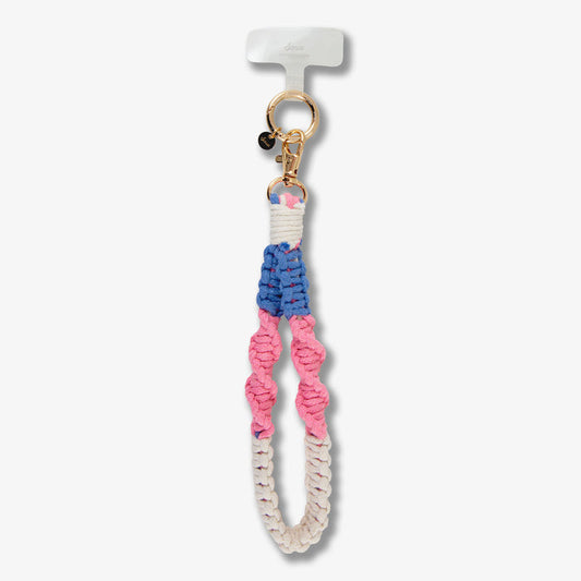 Crochet Twist Pink Phone Wristlet