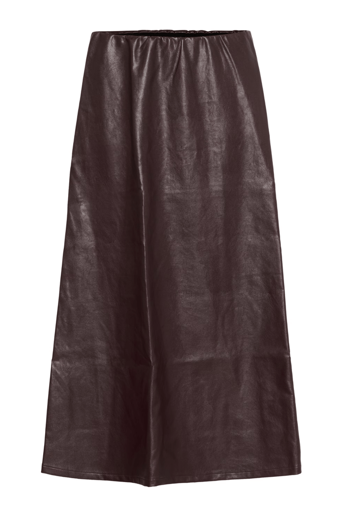 Culture 50112295 CUlilli PU Leather Look A - Line Midi Skirt - Dotique - Culture