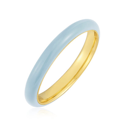 Damenring Emaille hellblau