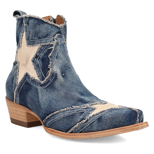 Dan Post Women's Stardust Denim Bootie in Blue