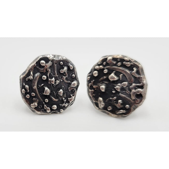Halberstadt Denmark Jewelry Danish Designer Halberstadt Brutalist Abstract Sterling Cufflinks Circa 1960s RARE
