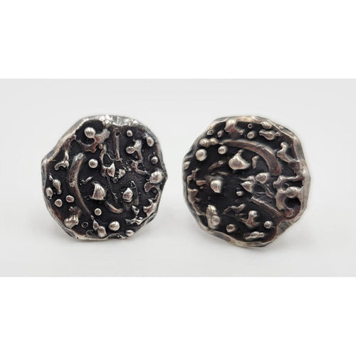 Halberstadt Denmark Jewelry Danish Designer Halberstadt Brutalist Abstract Sterling Cufflinks Circa 1960s RARE