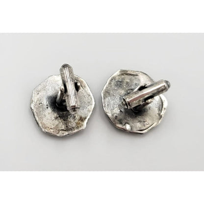 Halberstadt Denmark Jewelry Danish Halberstadt Brutalist Abstract Sterling Cufflinks Circa 1960s RARE