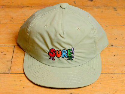 Daria Embroidered Nylon Snapback - Pistachio