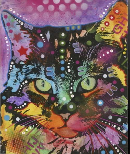 Dean Russo Original Canvas Wall Art Cat 13 16x20 - Paw Naturals