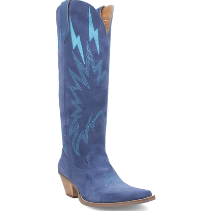 Dingo Women's Thunder Road Suede Boot in Blue