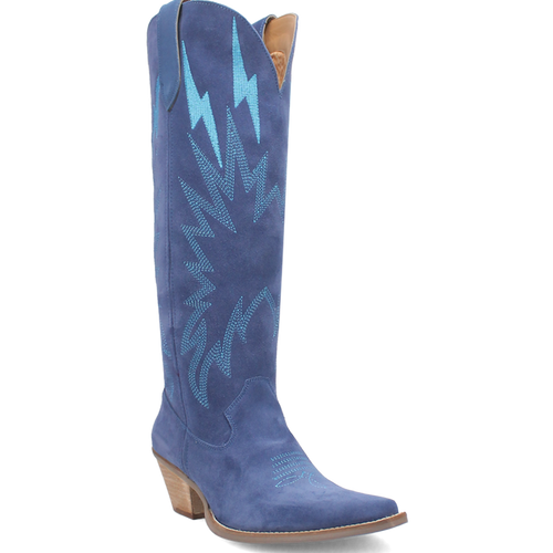 Dingo Women's Thunder Road Suede Boot in Blue
