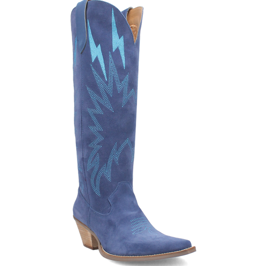 Dingo Women's Thunder Road Suede Boot in Blue