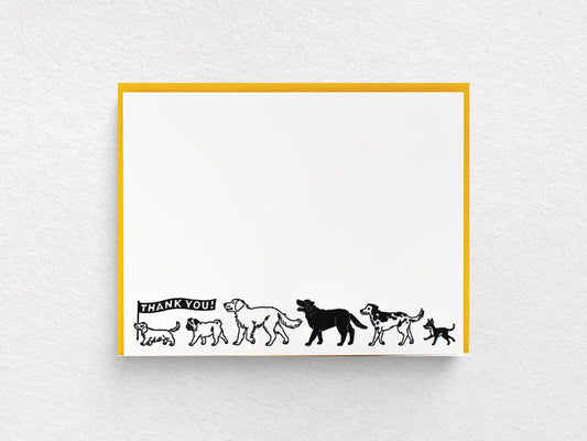 Dog Parade Thank You Greeting Cards, Box of 10