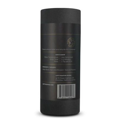 Lofty Earl Grey tea canister backside
